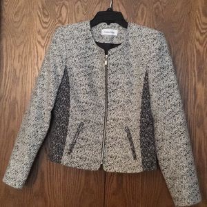 Calvin Klein zip front blazer - size 6
